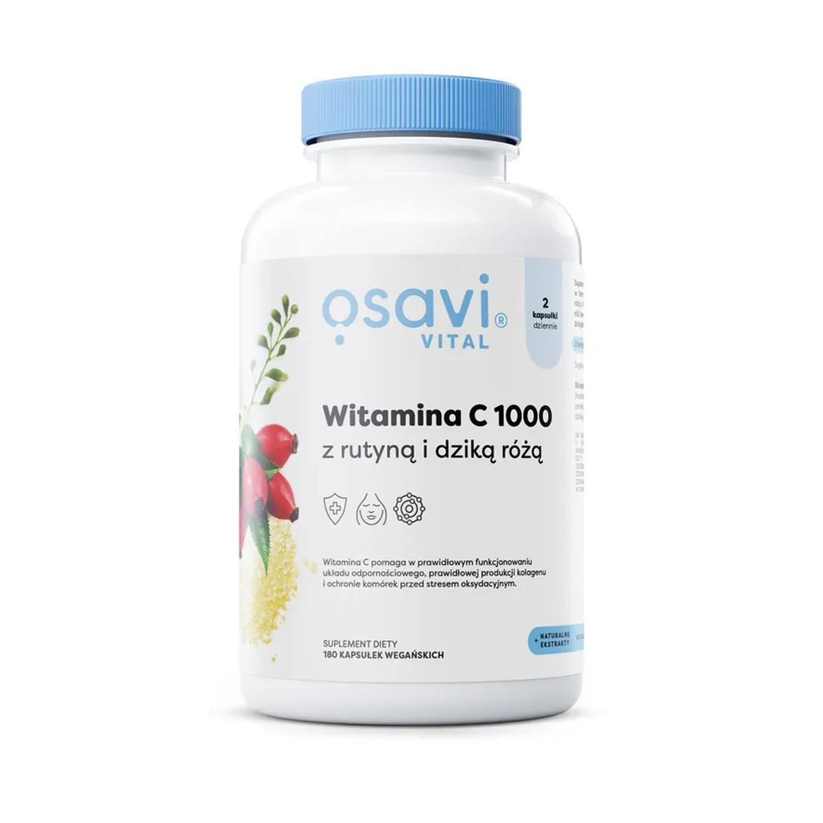 Osavi C1000-vitamin med rutin og hyben