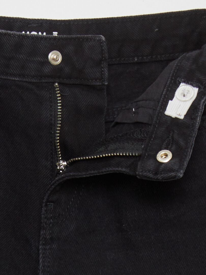 Calça jeans de cintura alta - CINZA