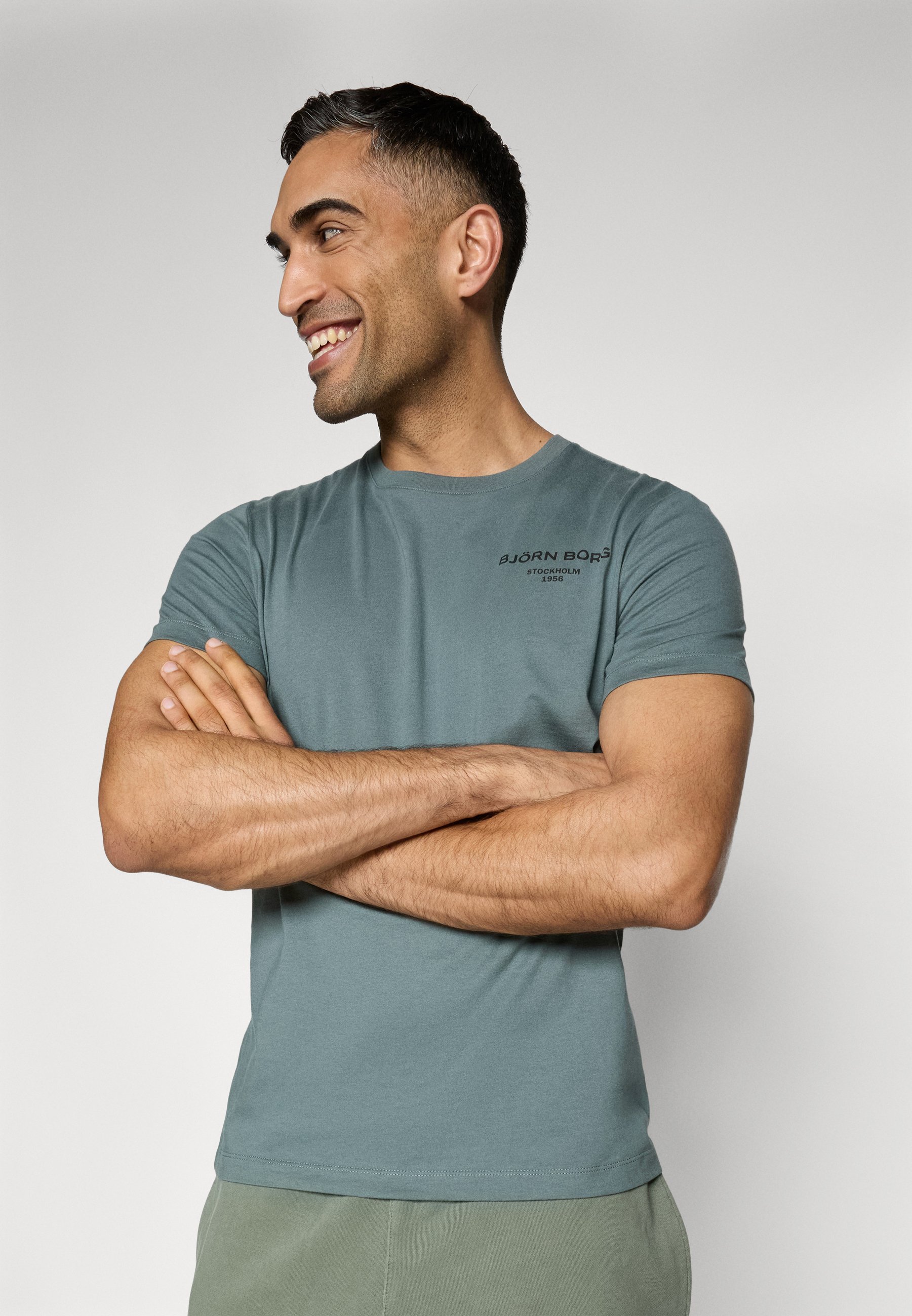 Björn Borg ESSENTIAL - Paprasti marškinėliai - balzamo žali
