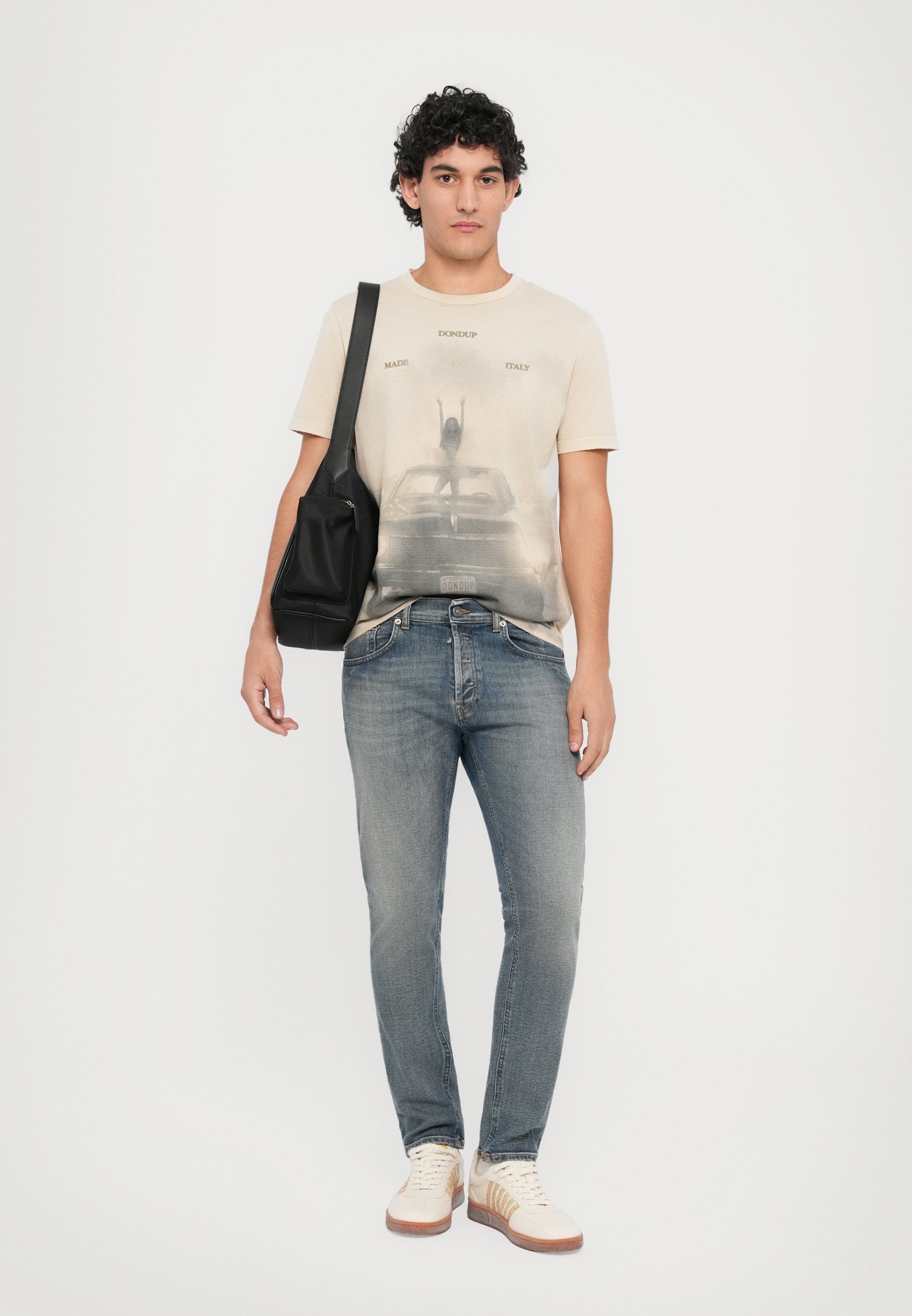 Dondup DIAN POCKETS SLIM CARROT FIT BOTTOM OPENING - Džíny zúženého střihu - light blue wash