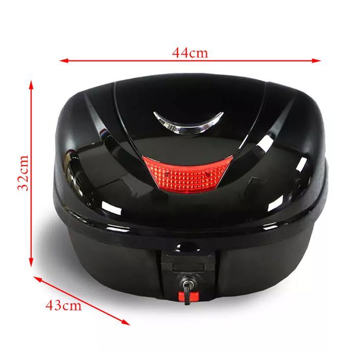 Maleta superior para motocicleta Bagtecs TCS1 - 29 litros - Impermeable - Con cerradura - Universal