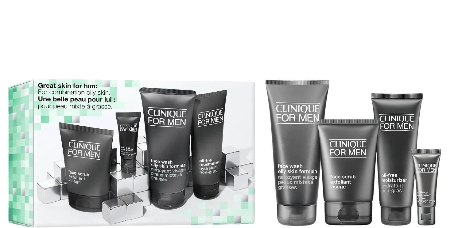 Clinique Great Skin For Him Zestaw prezentowy do skóry mieszanej i tłustej