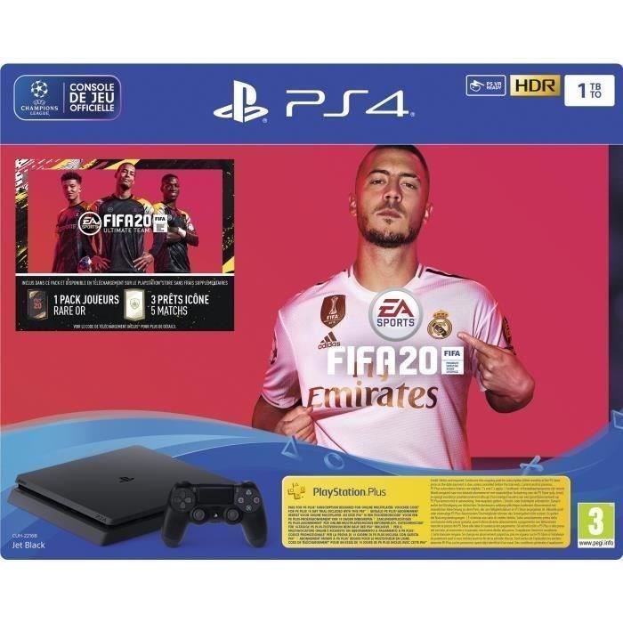 Sony PlayStation 4 Slim 1TB Console + FIFA 20 - Black - Refurbished - Excellent condition