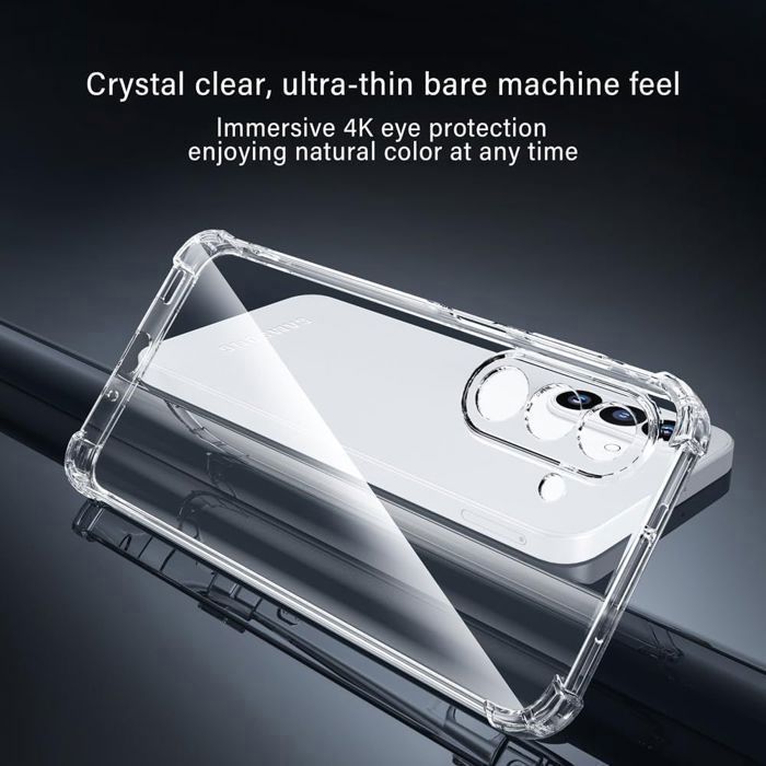 Custodia protettiva - BOOLING - per Samsung Galaxy A17 4G/5G - Silicone trasparente - Antiurto + 2 pellicole protettive per lo schermo