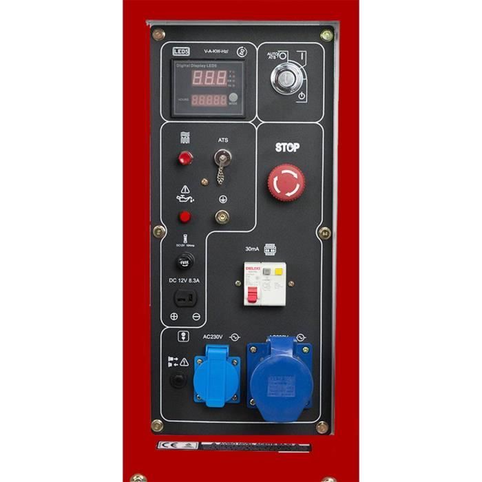 Generatore diesel ZEUZ - Silenzioso - 6300 W - Avviamento elettrico