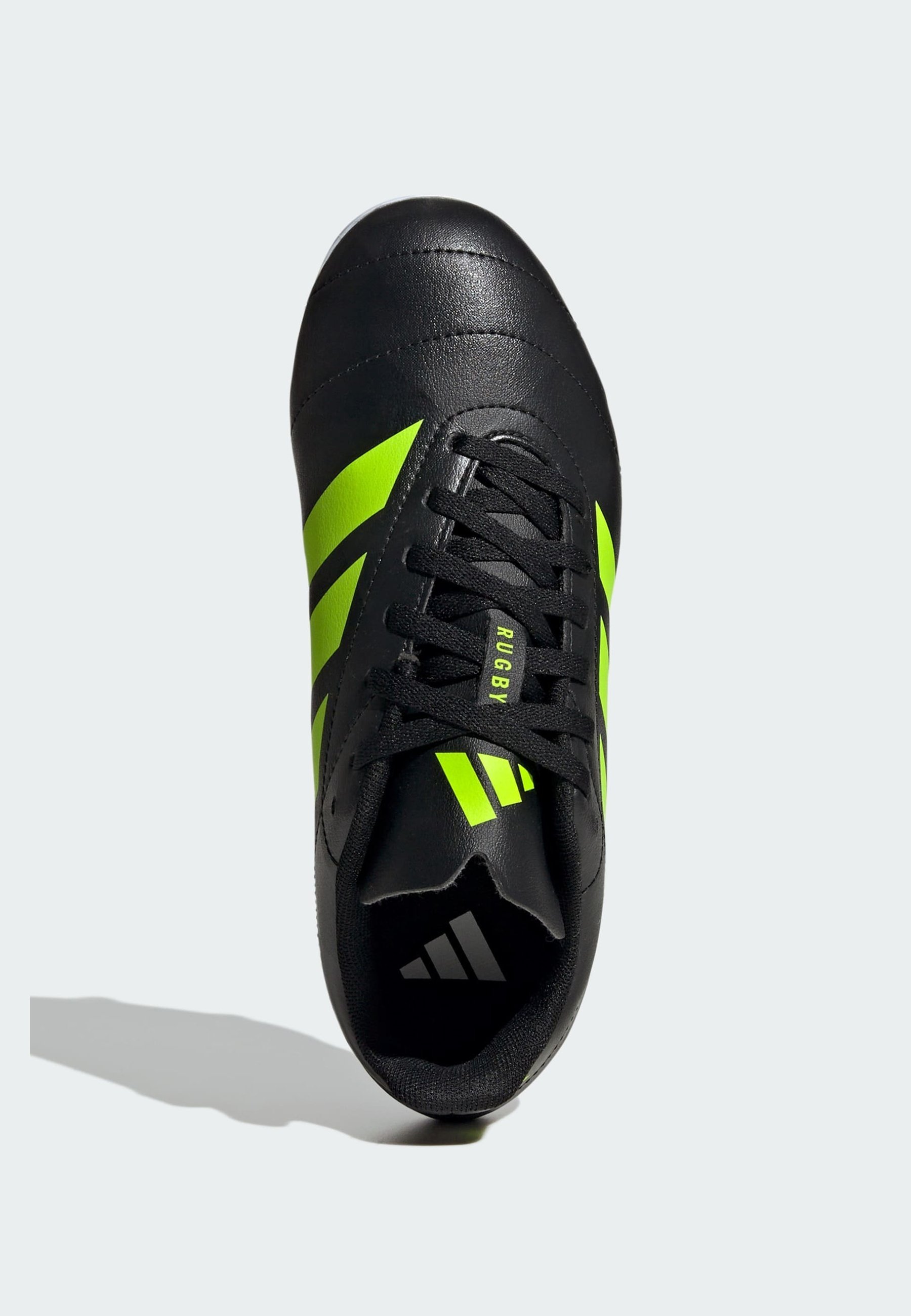 adidas Performance RUGBY JUNIOR SOFT GROUND - Kopačke za tvrdi teren - core black lucid lemon cloud white