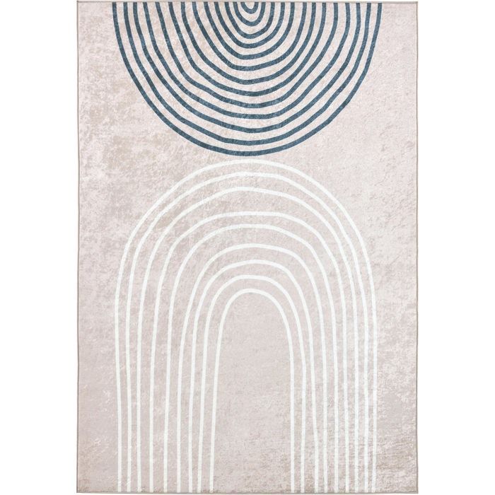 Tapete para sala de estar - NAZAR RUGS - GREGO - Bege - Lavável - 120x160 cm