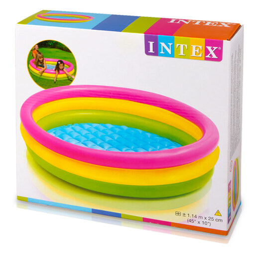 Piscine gonflable Intex Sunset 3 anneaux 114 x 25 cm