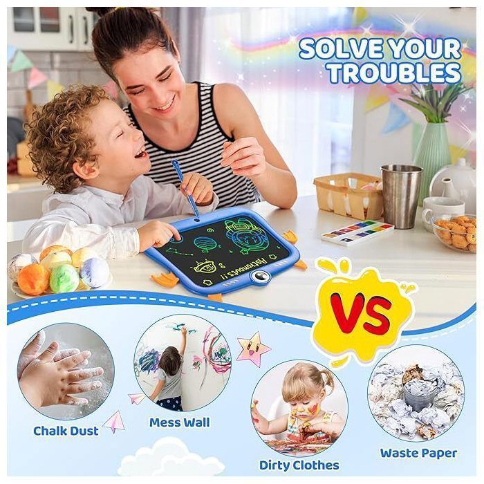 LCD Writing Tablet - 8.5 Inch Colorful Drawing Tablet - Educational Toys - Reusable - For Children 3-11 Years Old