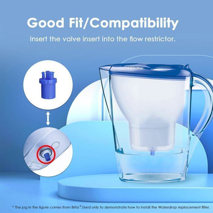 Waterdrop Cartouche Filtre Eau, Remplacement pour Brita Maxtra Plus, Recharge Marella Carafe Filtrante, TÜV SÜD, NSF Certifiée (10)