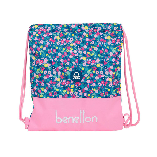  Safta Saco Plano Grande De Benetton Blooming, 350x400m, Rosa/flerfärgad