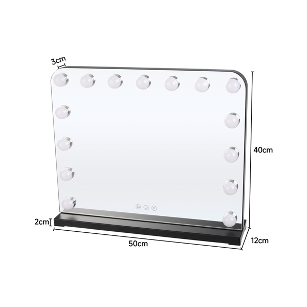 Livingandhome Hollywood LED-Schminkspiegel
