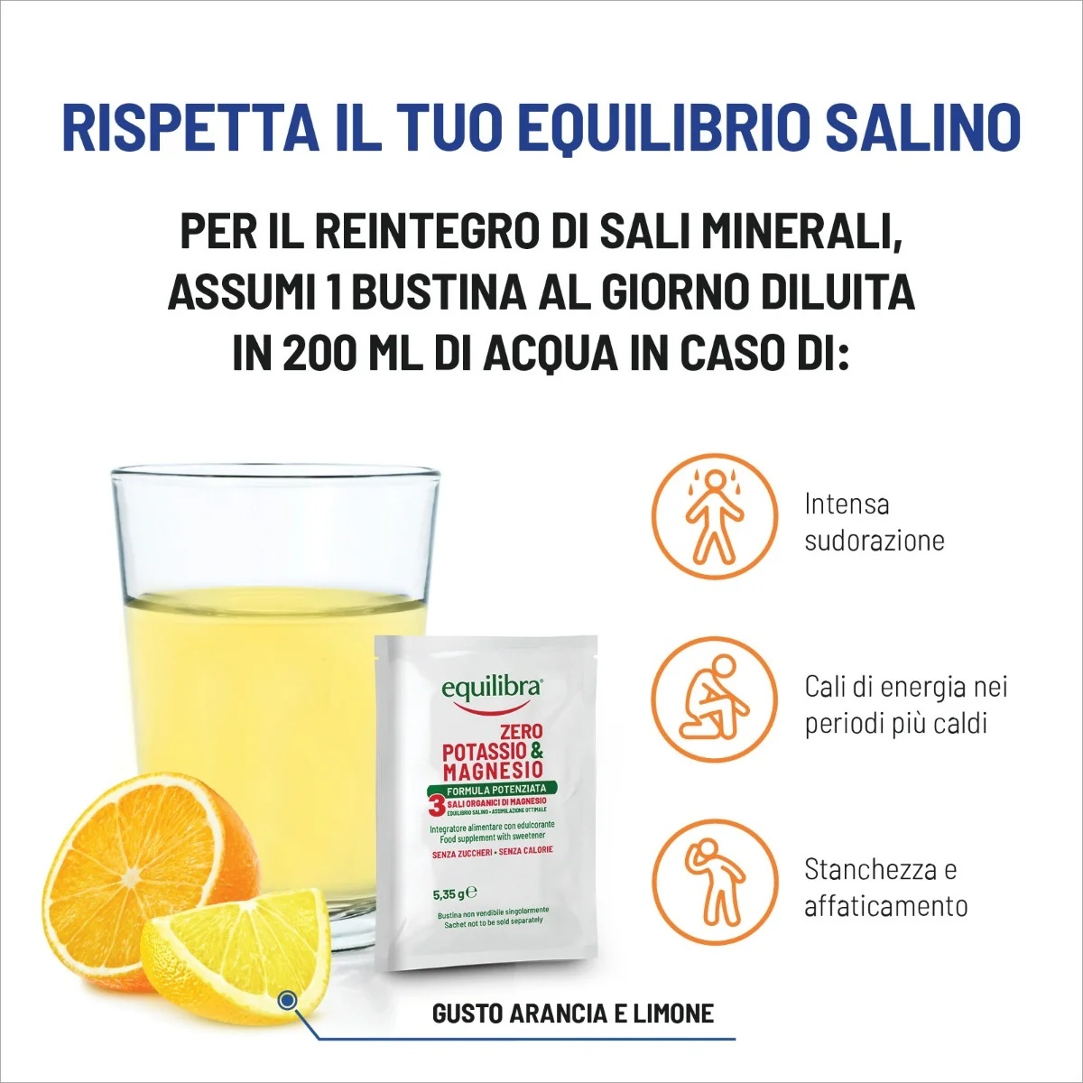 EQUILIBRA Kalium en Magnesium Zero 3 18 zakjes suikervrije mineraalzouten