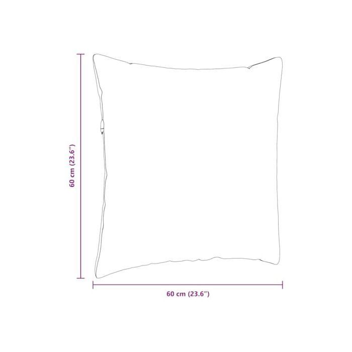 Sofakissen – vidaXL – Schwarz – 60 x 60 x 22 cm – Abnehmbare Bezüge – Polyesterfüllung – 2er-Set
