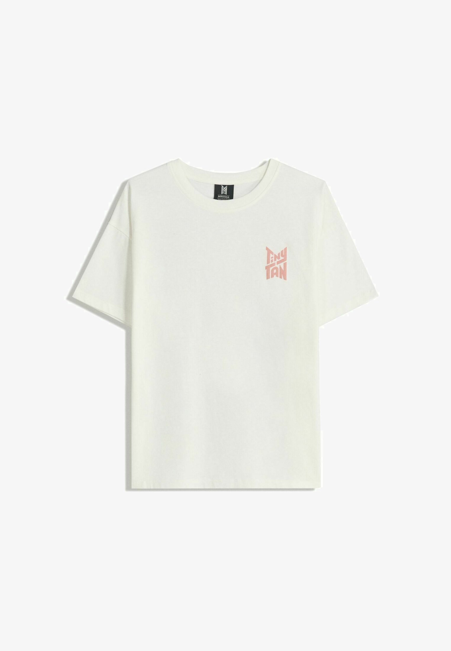 Bershka TINY TAN T-shirt met korte mouwen - Bedrukt T-shirt - wit