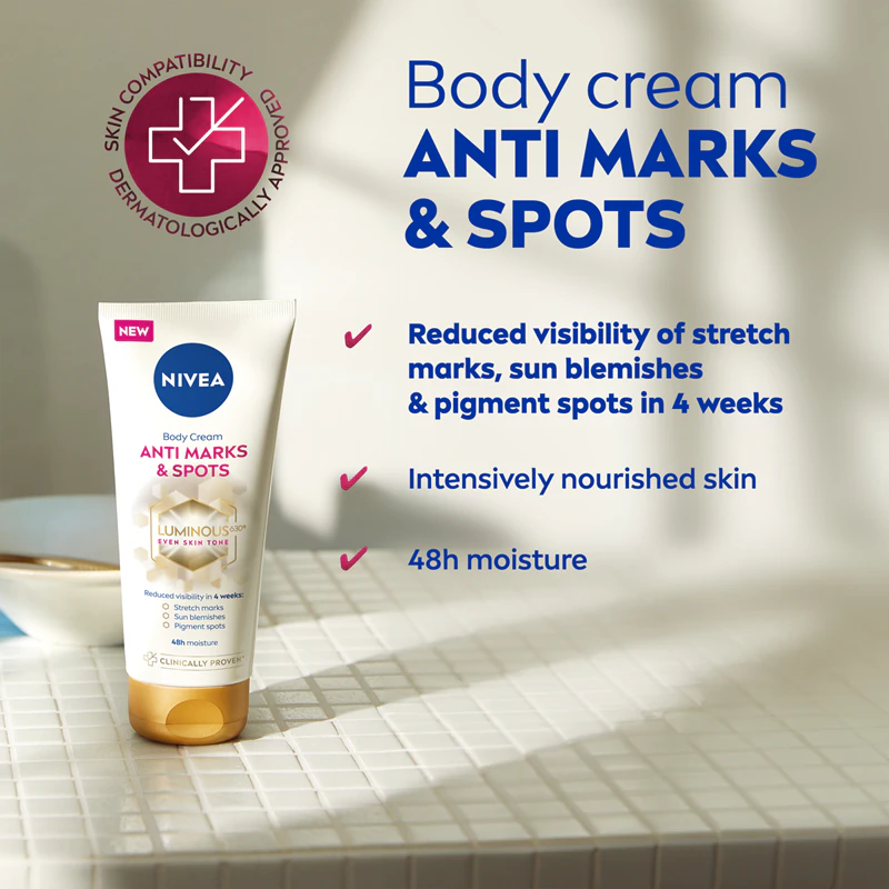 NIVEA Luminous 630 Výživný telový krém proti striám
