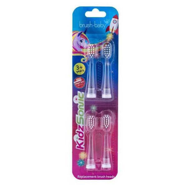 Brush Baby KidzSonic® Ersatzbürstenköpfe ab 3 Jahren (4er-Pack)