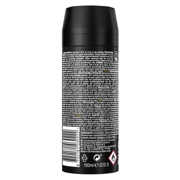 „Axe Gold Temptation“ dezodorantas ir kūno purškiklis, 150 ml