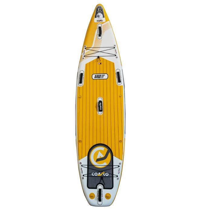 Stand Up Paddle COASTO Argo 11' - Giallo Grigio - Gonfiabile - Touring - Drop Stitch Thermo Twin Skin
