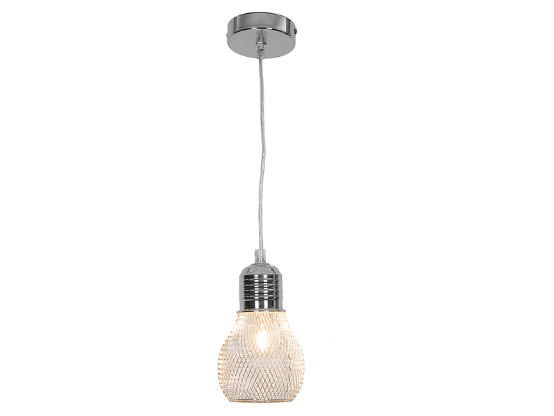 Lampa wisząca Salado metalowa srebrna