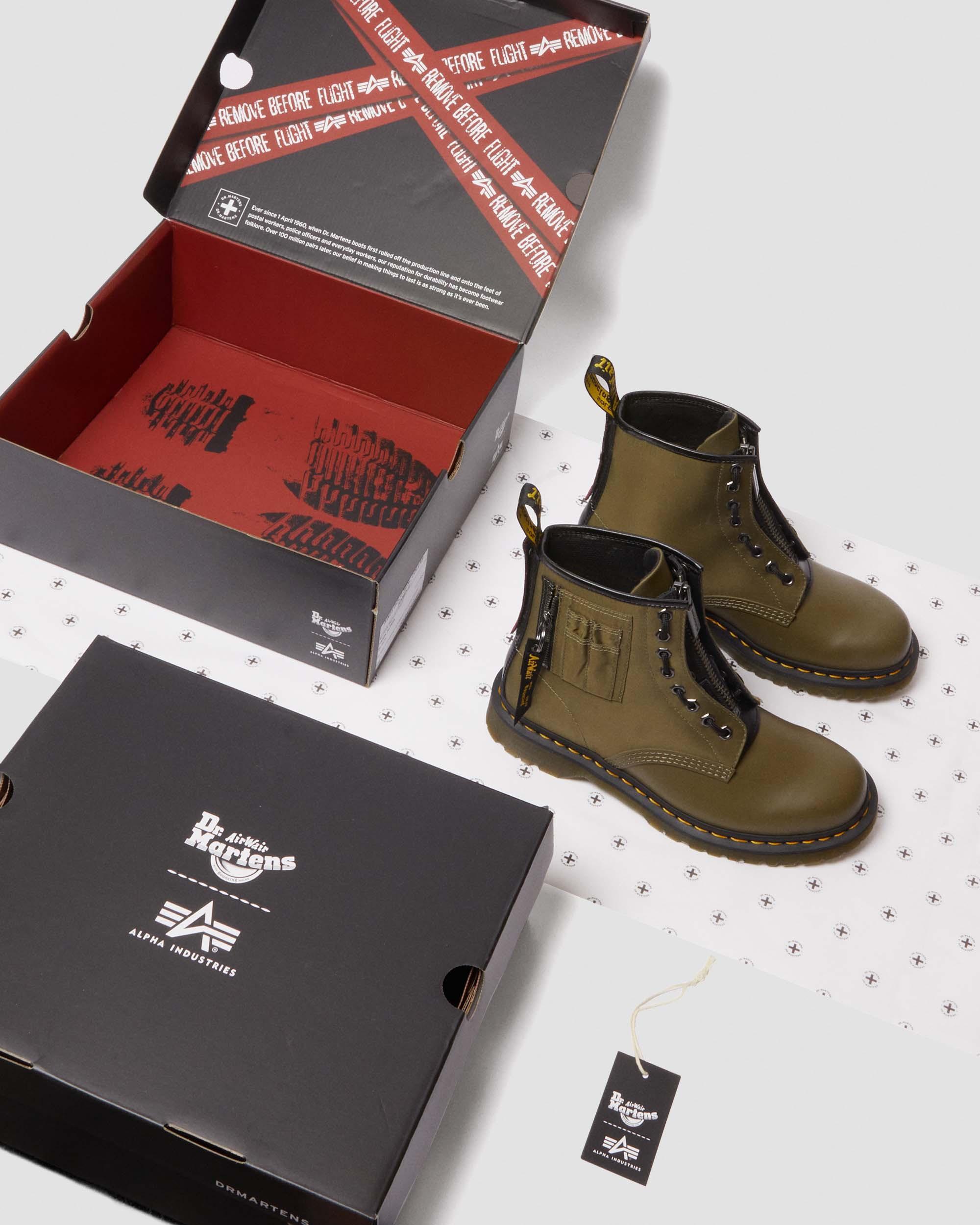 1460 Ben Alpha Industries Nylon & Leather Lace Up Boots