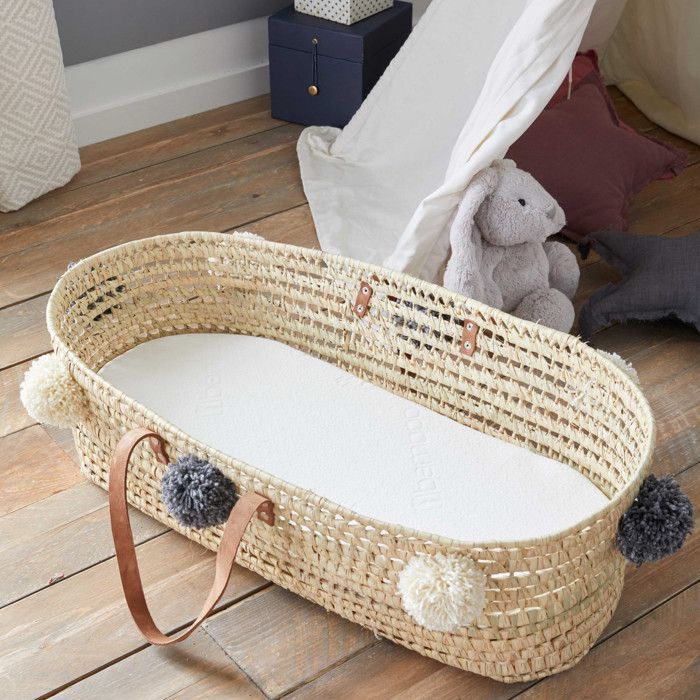 Colchón para moisés Babysom Bamboo - 72x32 cm | Viscosa ultrasuave | 4 cm de grosor