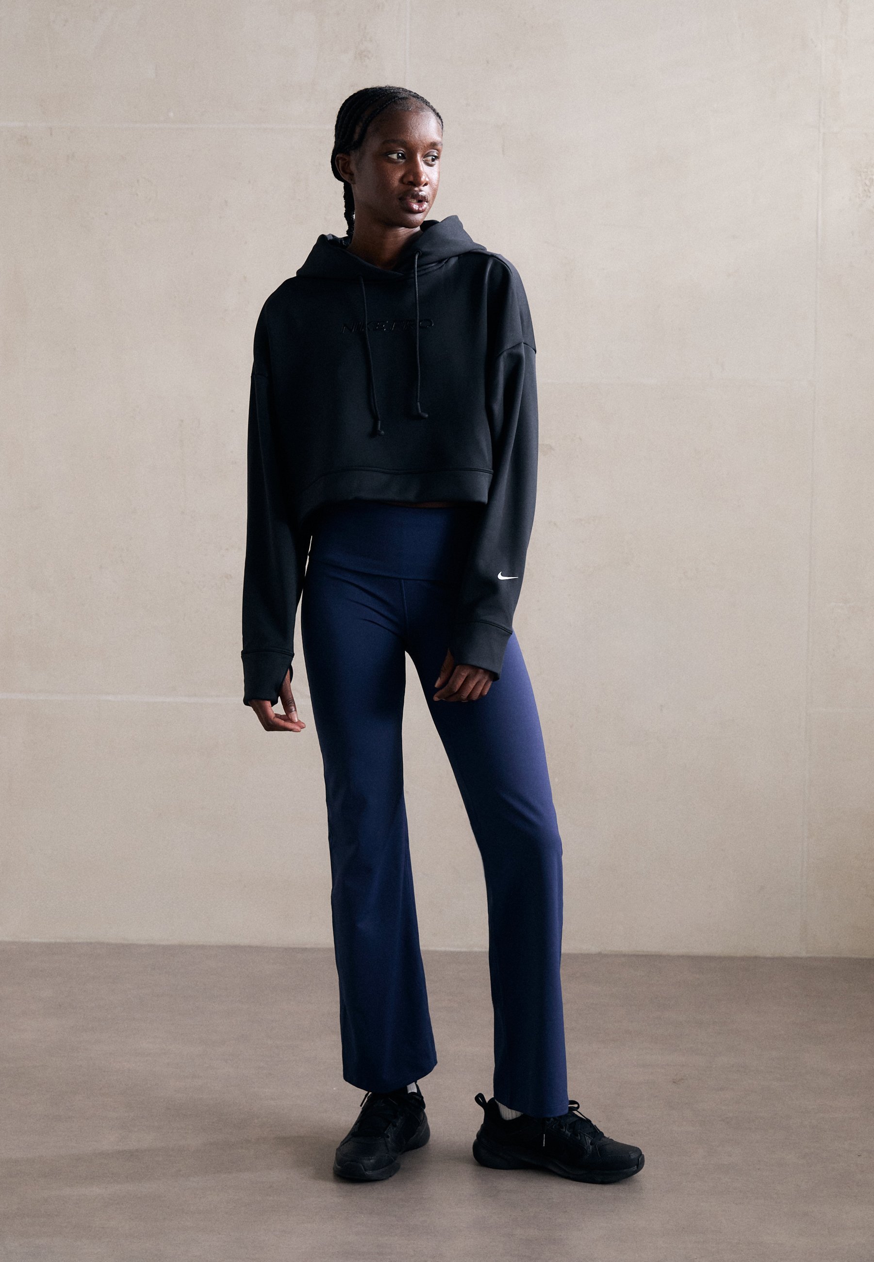 Nike Performance ONE PANT - Leggings - middernachtblauw/wit