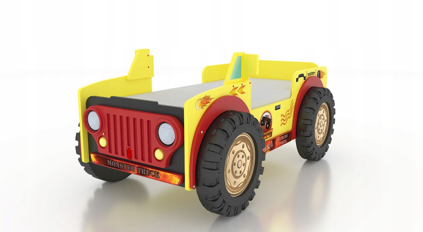 Łóżeczko dzieciece w kształcie terenówki Monstertruck