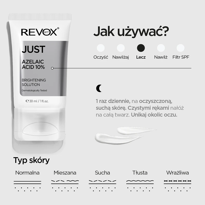 Revox B77 JUST Emulsão Facial Clareadora com 10% de Ácido Azelaico