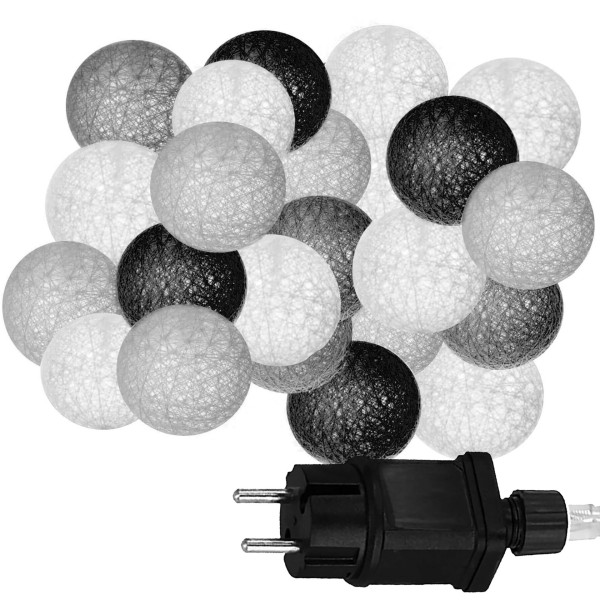 Cotton balls 20 led lampki dekoracyjne, girlanda na prąd 6cm