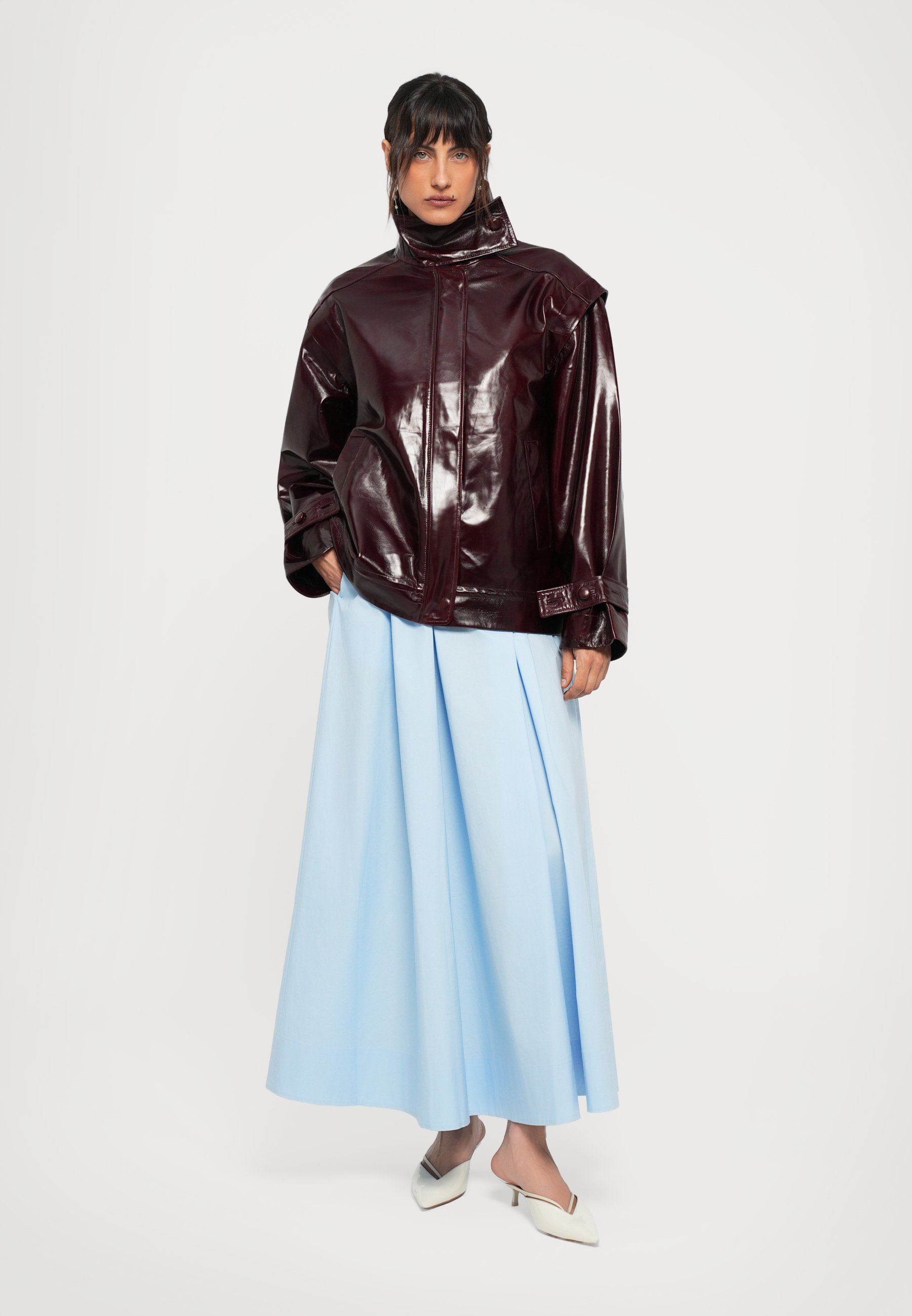 REAIN OVERSIZE VESTE - Veste en cuir - zinfandel