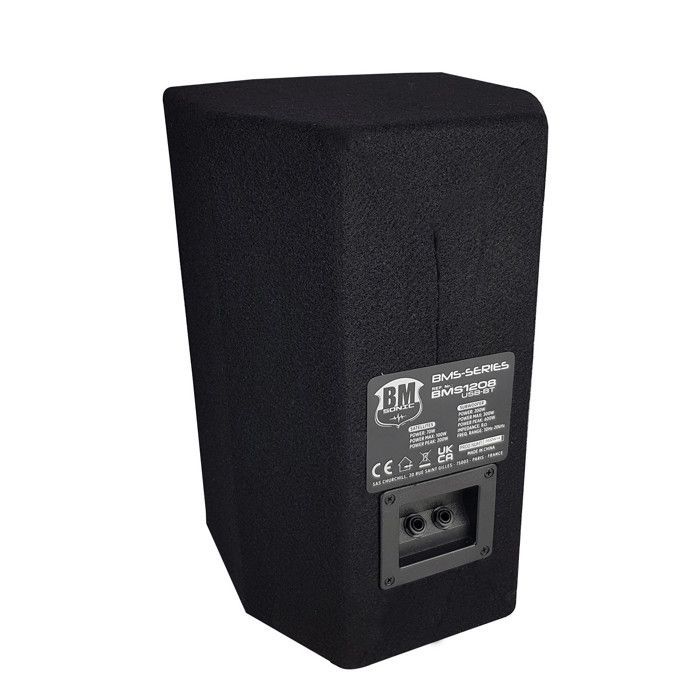 Pack SONO COMPLET BMS1208, Caisson bi-amplifié, 1000W, USB Bluetooth, 30cm, Satellites, câbles, Portique Lumières, LyteQuest