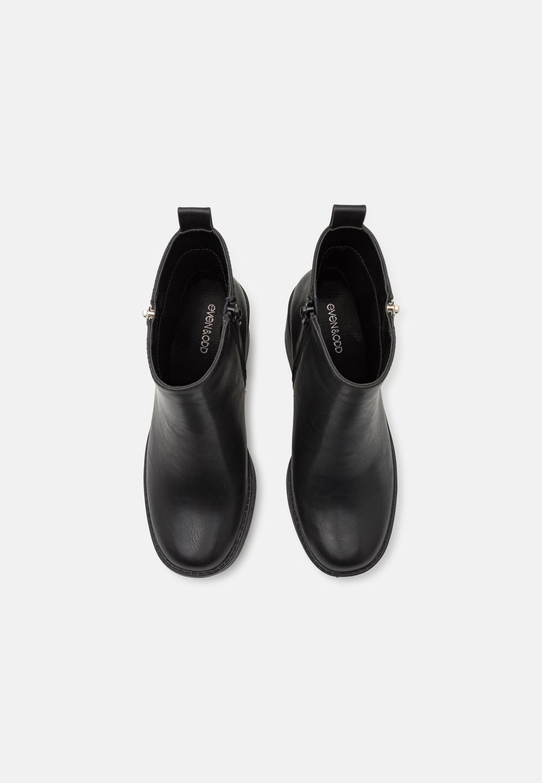 Even&Odd Wide Fit Platform enkellaarsjes - zwart