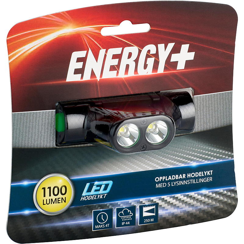 Energistrålkastare LED 1100 lumen, laddningsbar