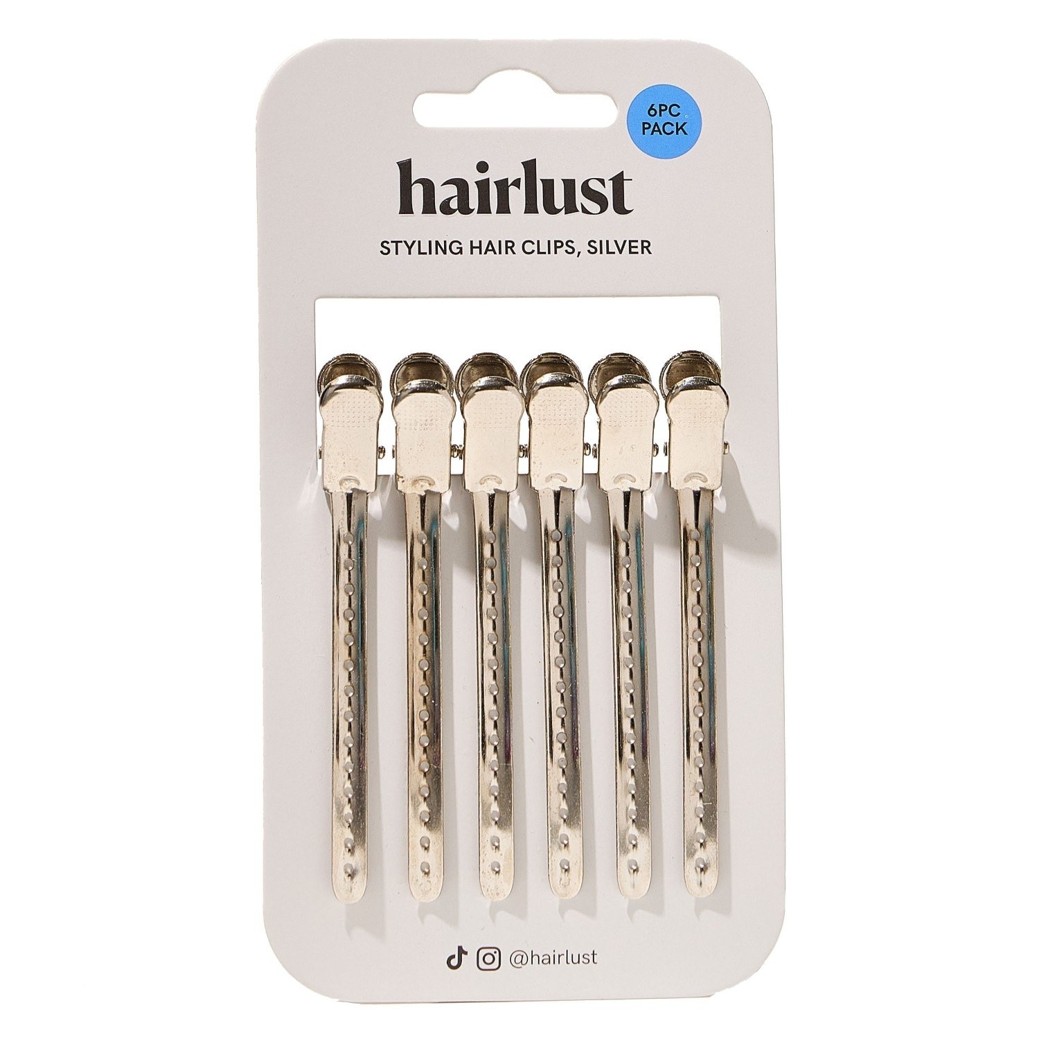 Hairlust matu sprādzes, sudraba krāsā – 1 gab.