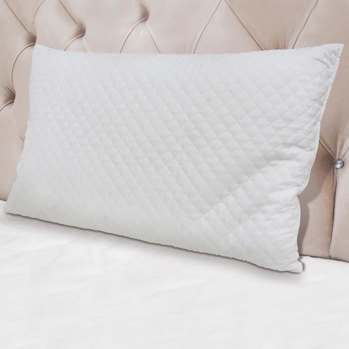 Almohada acolchada de espuma viscoelástica de 70x40 cm - Suave y cómoda