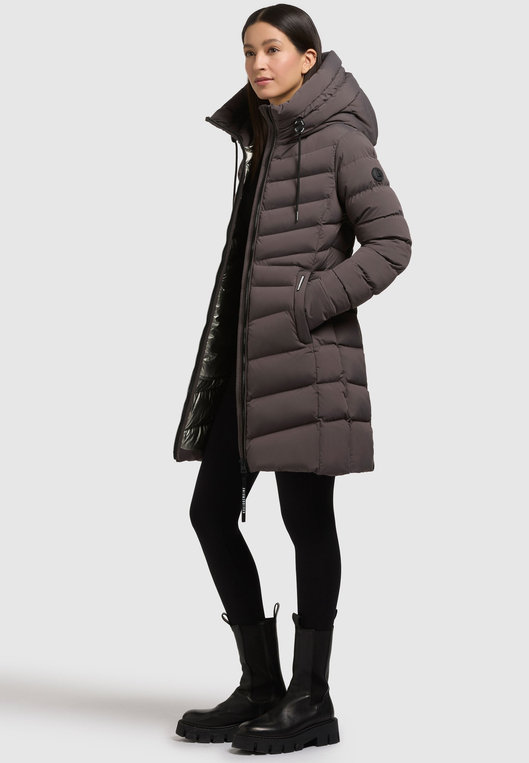 khujo Winterjas - grafietgrijs