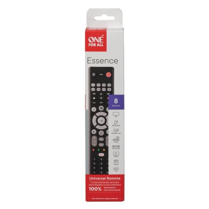 Controle Remoto Universal ONE FOR ALL - URC1282 – Essence Basic 8 em 1