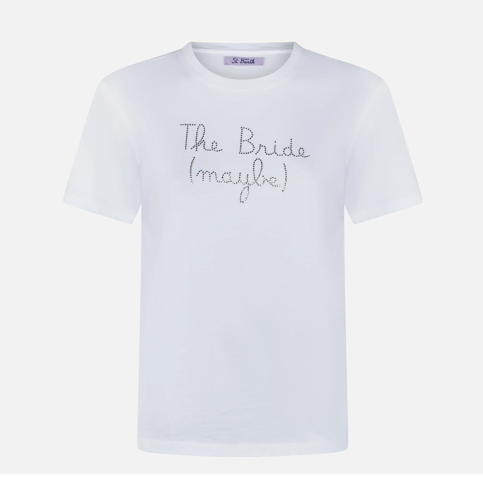 Het katoenen dames T-shirt met strass-borduurwerk (misschien) van The Bride