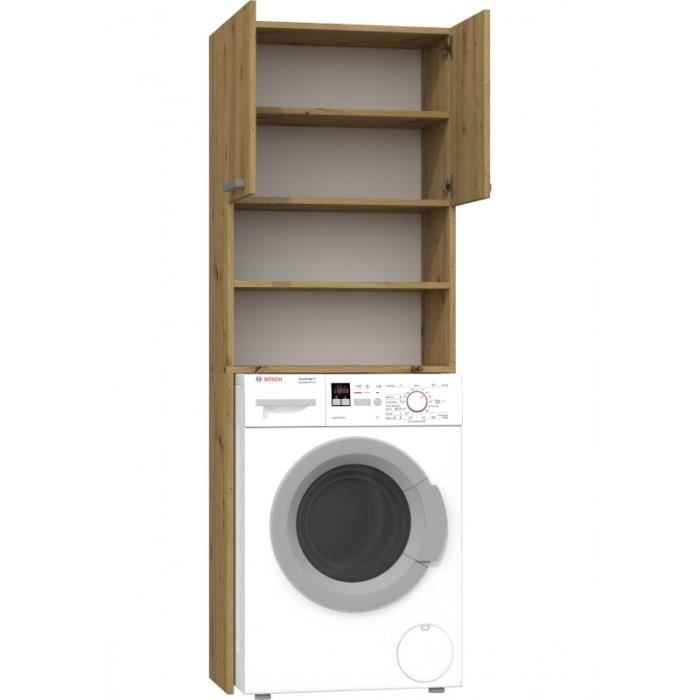 COMO - Armario de baño para lavadora 183x64x30cm - Armario para lavadora - Almacenamiento para lavandería/baño