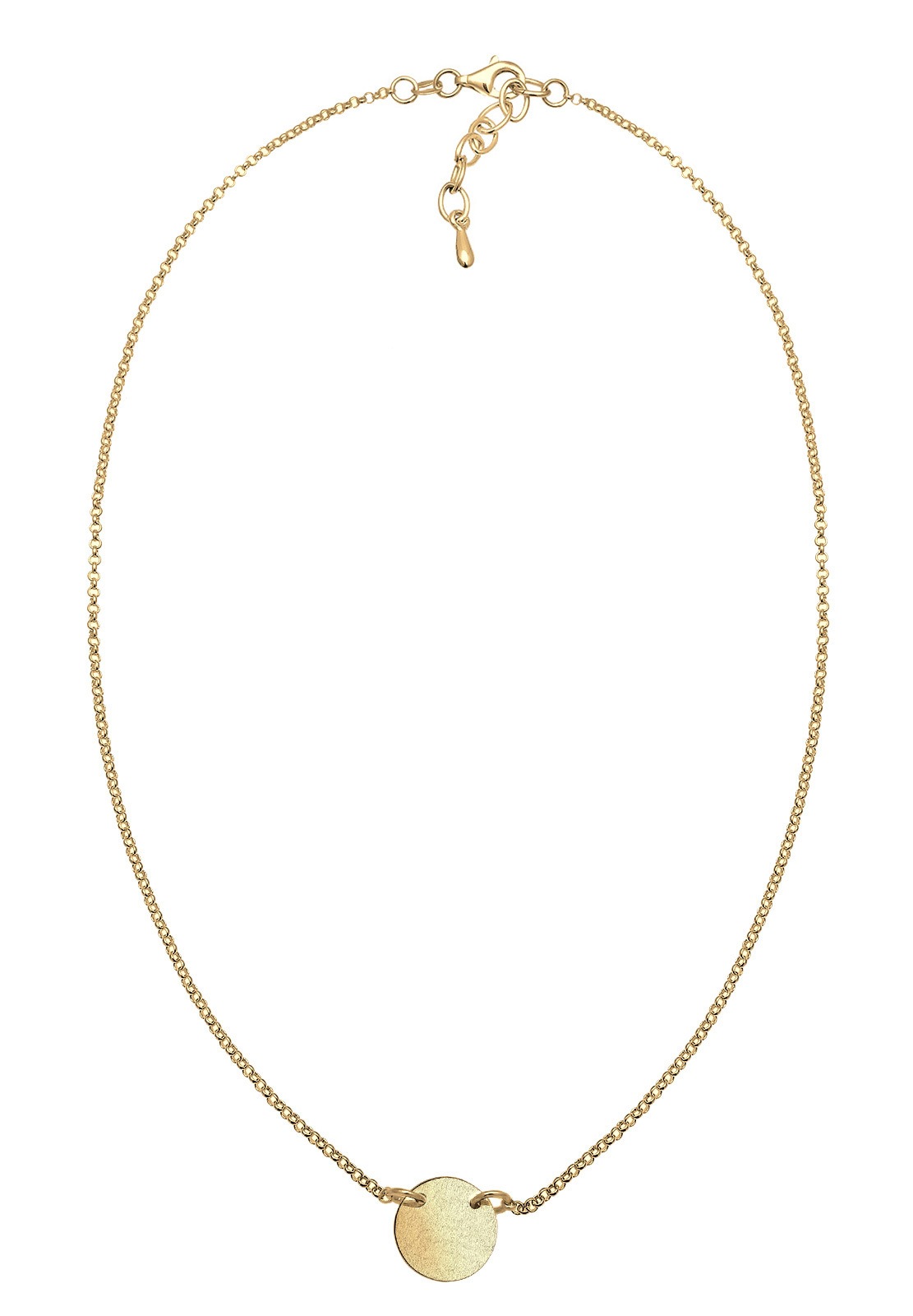 Elli Femme Choker Paillette Simple - (925/1000) Argent