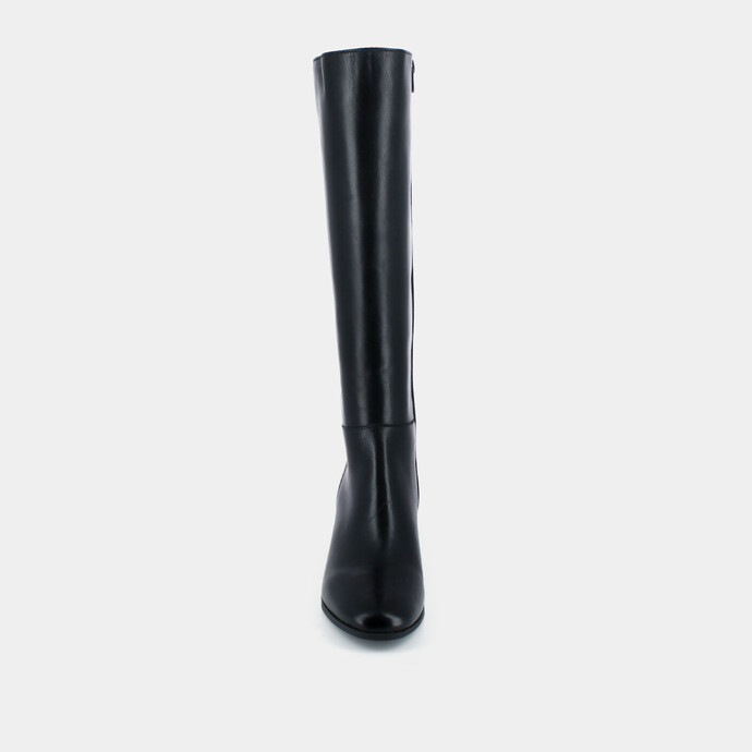Bottes hautes à talons  en cuir noir