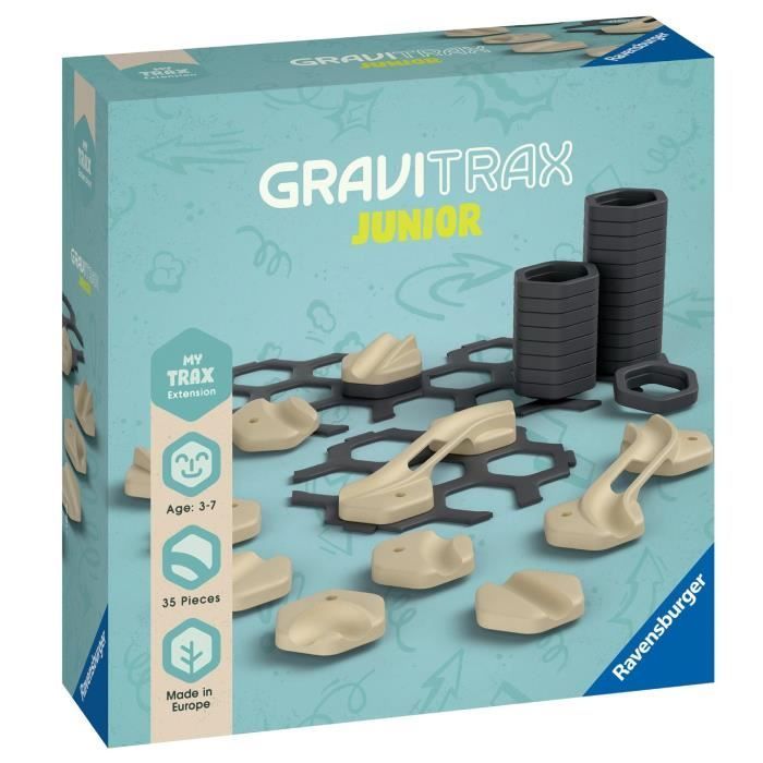 Set de extensión de vías GraviTrax JUNIOR - My Trax, 35 piezas - Pistas de canicas - Para mayores de 3 años - 27401 - Ravensburger