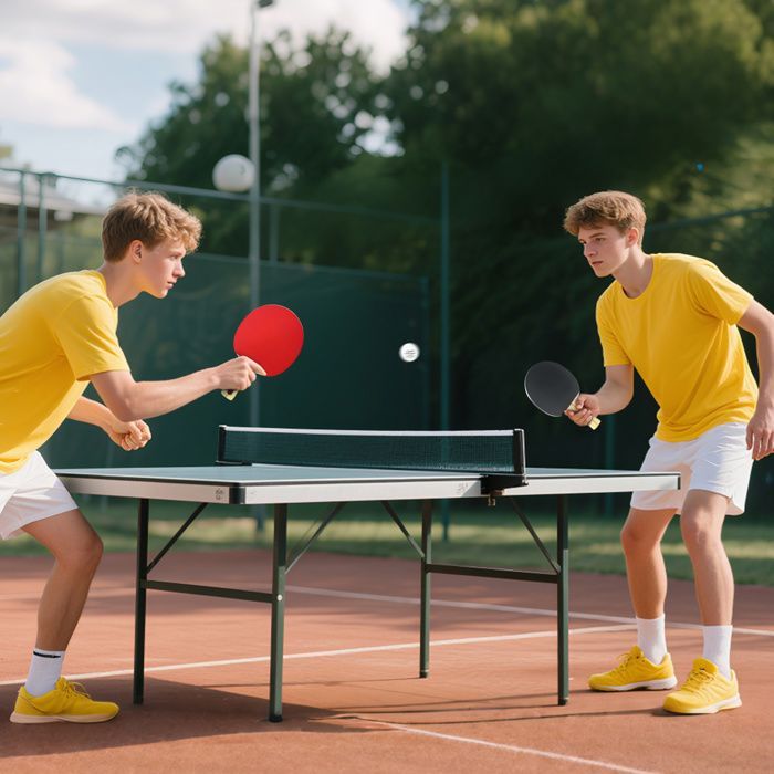 Set de tennis de table - SPORTNOW - 4 raquettes + 8 balles + 1 sac - pour amateurs, débutants, experts