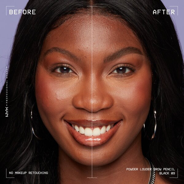 NYX Professional Makeup Powder Louder Black svinčnik za obrvi