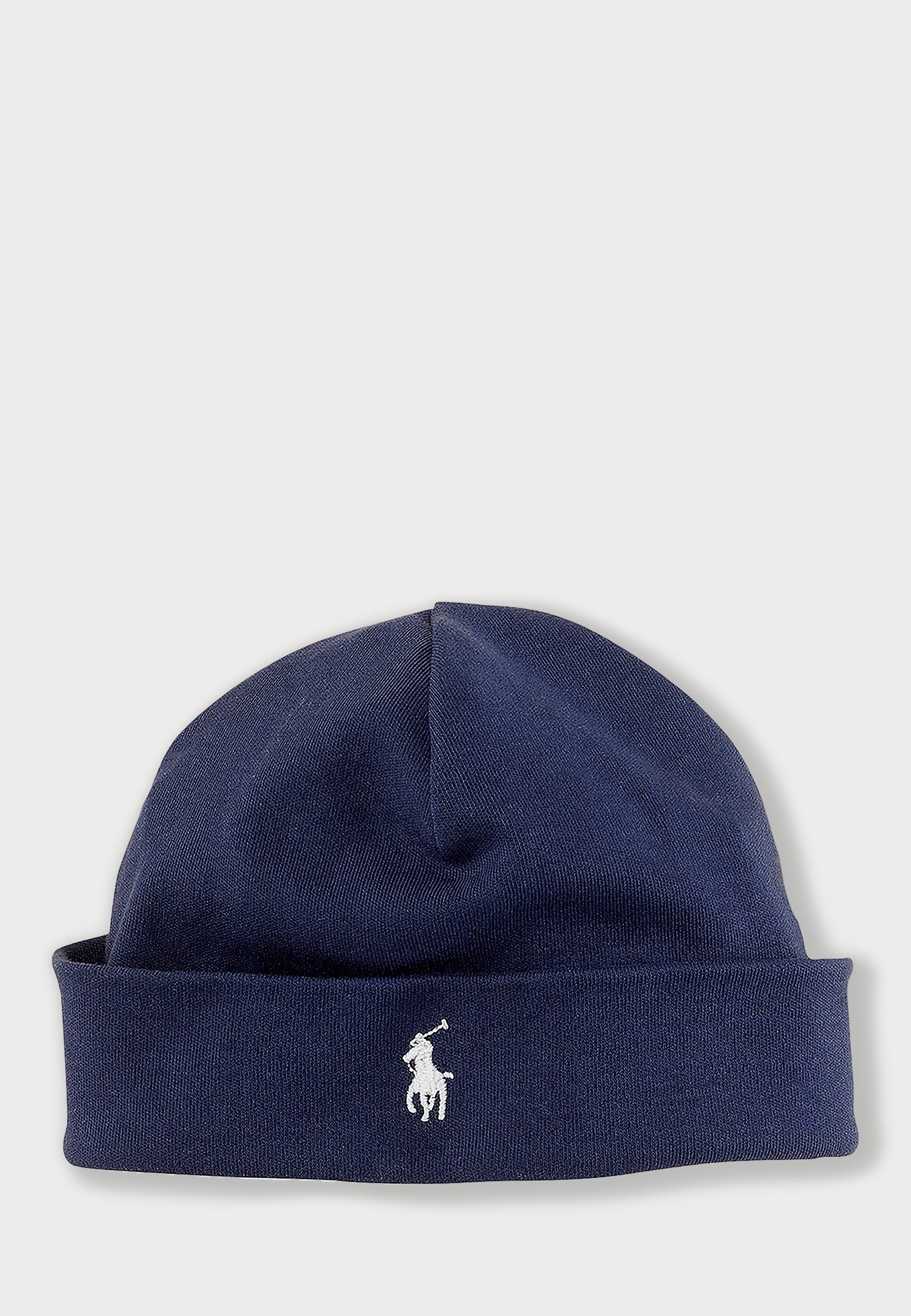 Bonnet Polo Ralph Lauren en coton interlock - Bonnet bleu marine raffiné