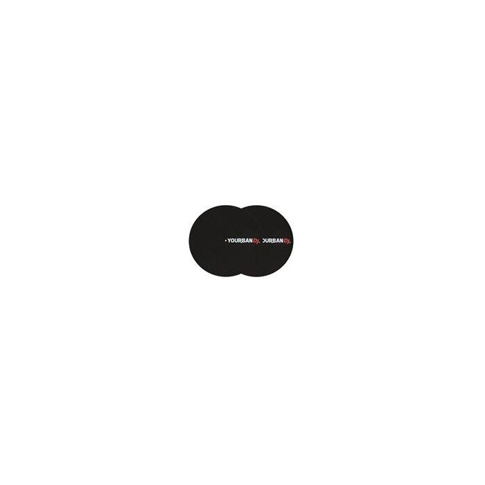 Pair of Yourban DJ YS 220 BL Black felt mats for turntables