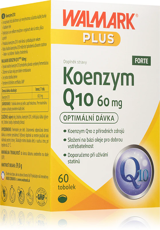 Walmark Koenzým Q10 FORTE 60 mg doplnok stravy doplnok stravy podporujúci ochranu buniek pred voľnými radikálmi