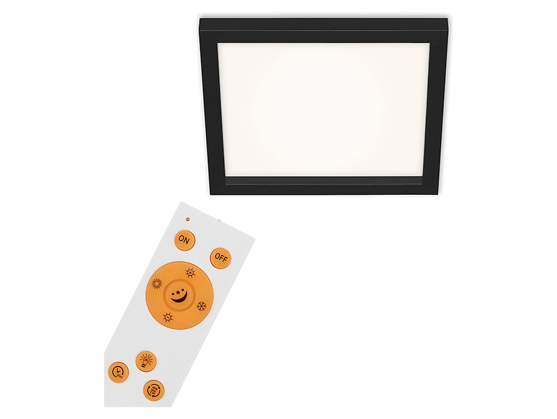 Plafon Geo Basic LED stalowy czarno-biały