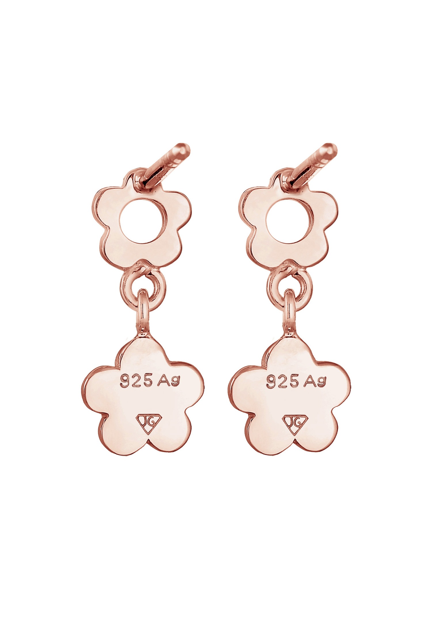 Elli Boucles d'oreilles enfants fleur avec cristal en argent sterling 925